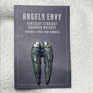 Angels Envy Wings Pin in Silver NWT Bourbon